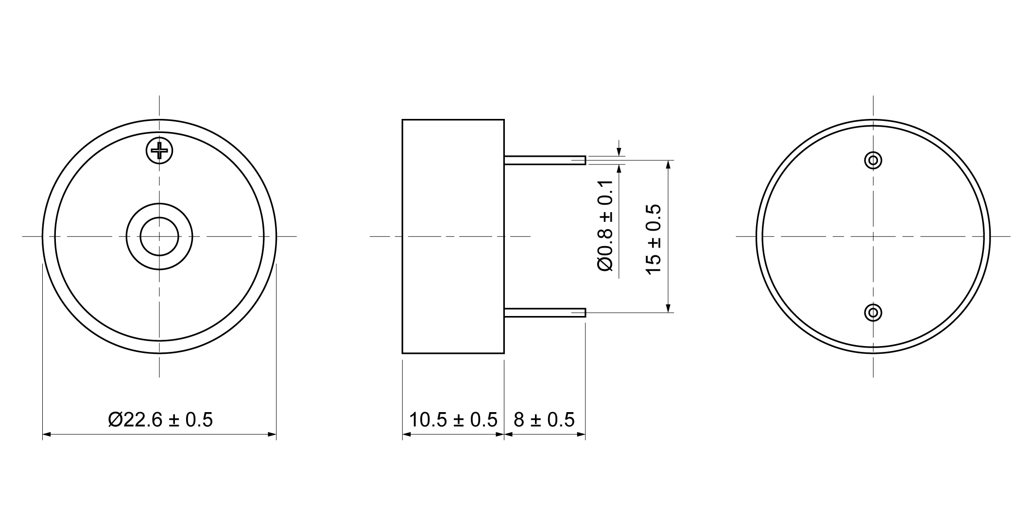 PT2310-38A28-P15 Mechanical Drawing